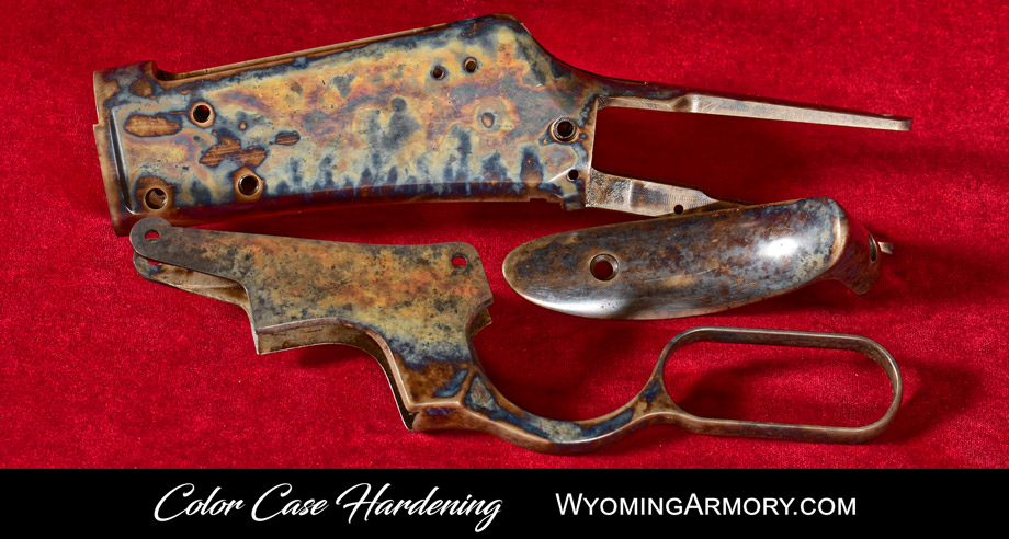 Color Case Hardening by Wyoming Armory 1885 Winchester Rifle Receiver Lever and Butt Plate