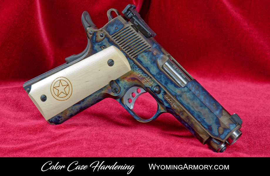 Color Case Hardening by Wyoming Armory Olympic Arms 1911 Pistol